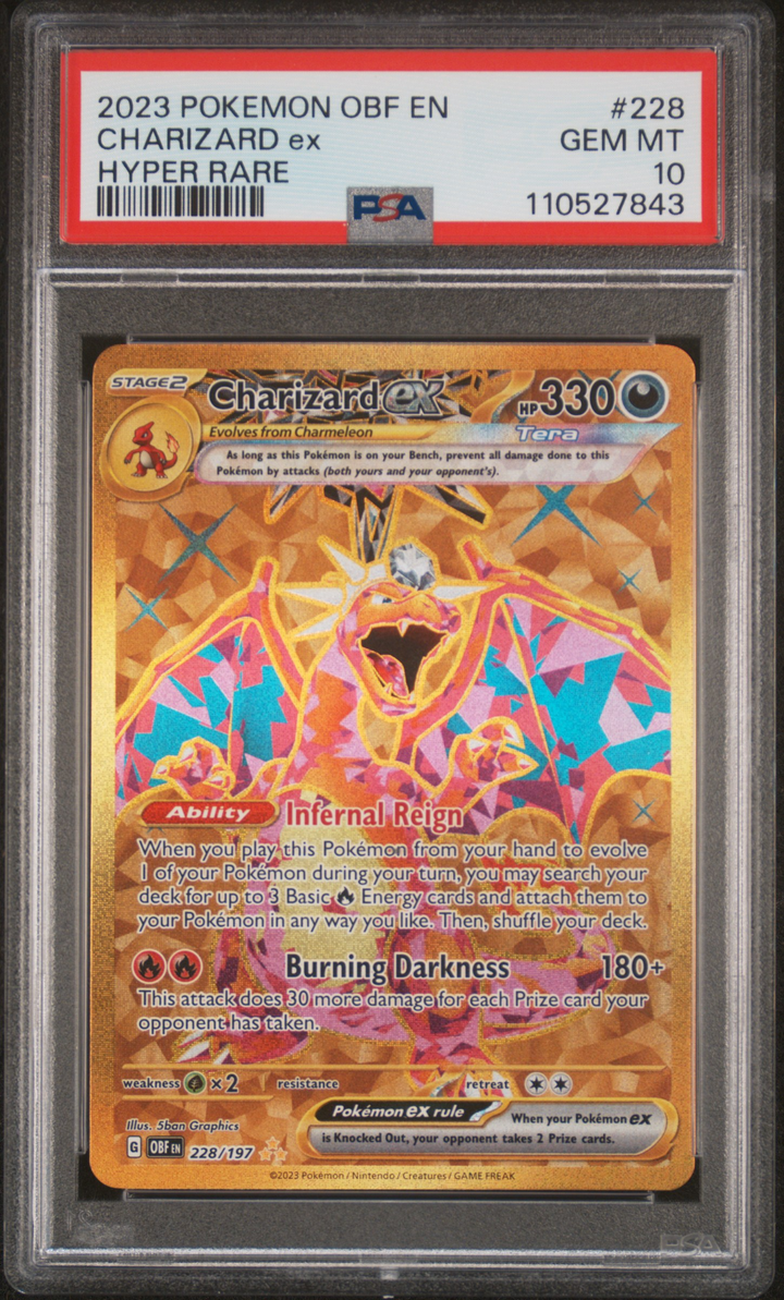 Charizard ex 228/197 - Obsidian Flames - 2023 Pokemon - PSA 10