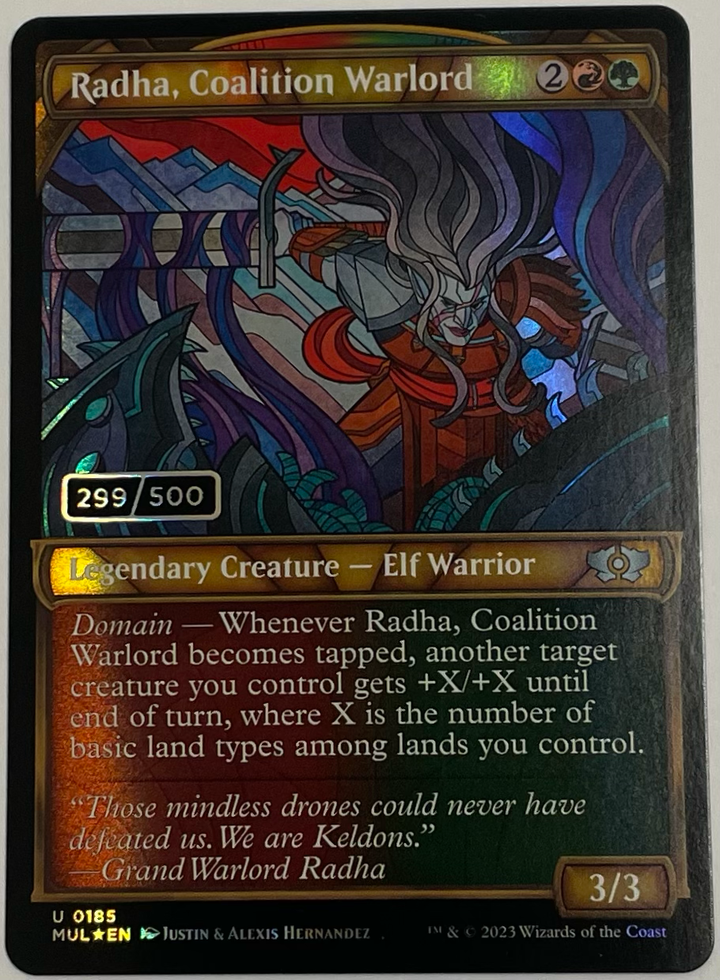 Radha, Coalition Warlord (Serial Numbered) - March of the Machine: Multiverse Legends (MUL)