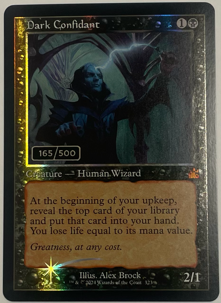 Dark Confidant (Retro Frame) (Serial Numbered) - Ravnica Remastered (RVR)