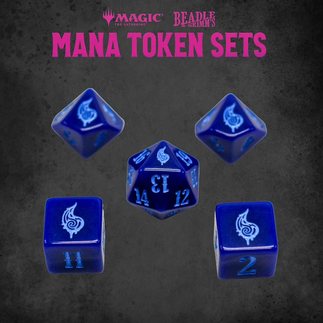 Beadle & Grimm's: Magic: The Gathering - Blue Mana Metal Token Set