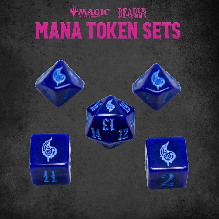 Beadle & Grimm's: Magic: The Gathering - Blue Mana Metal Token Set
