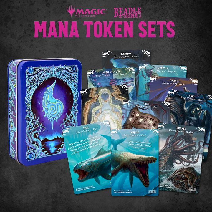 Beadle & Grimm's: Magic: The Gathering - Blue Mana Metal Token Set
