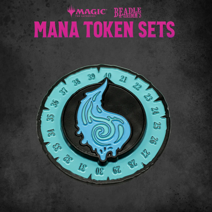 Beadle & Grimm's: Magic: The Gathering - Blue Mana Metal Token Set