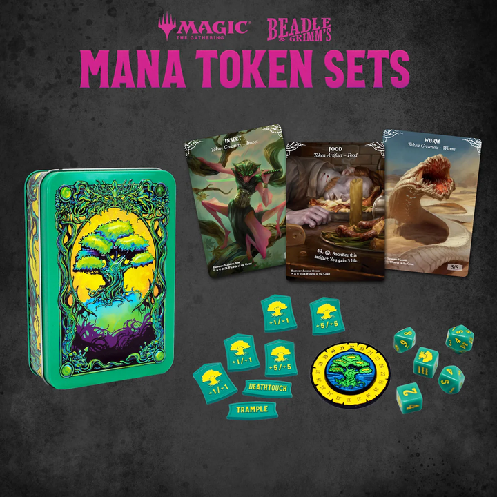 Beadle & Grimm's: Magic: The Gathering - Green Mana Metal Token Set