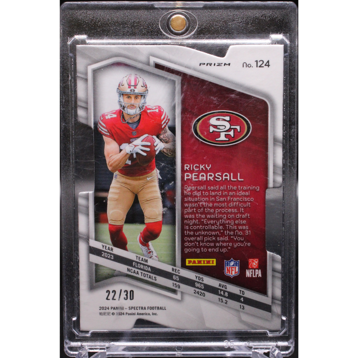 2024 Panini Spectra Football - Ricky Pearsall 124 - Green Scope /30