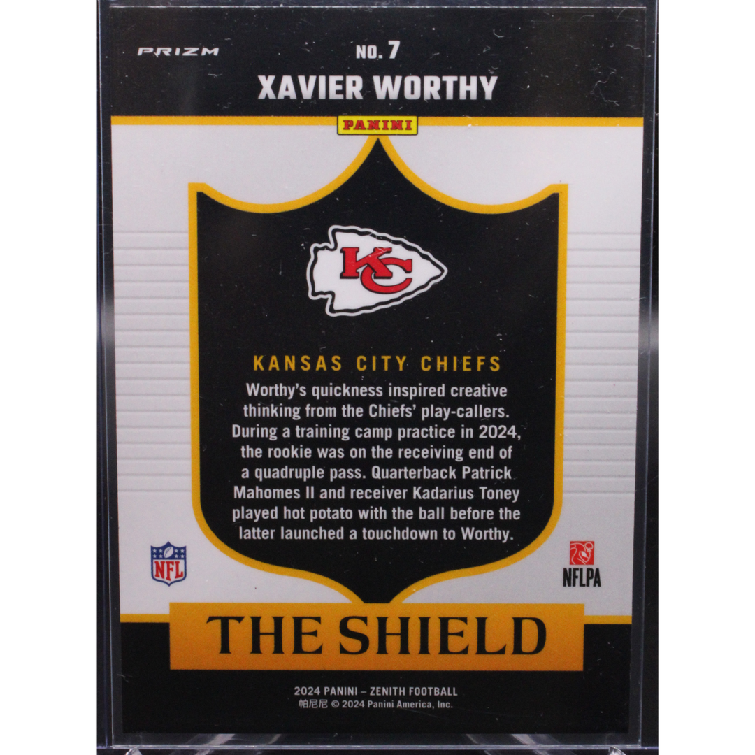 2024 Panini Zenith Football - Xavier Worthy 7 - The Shield