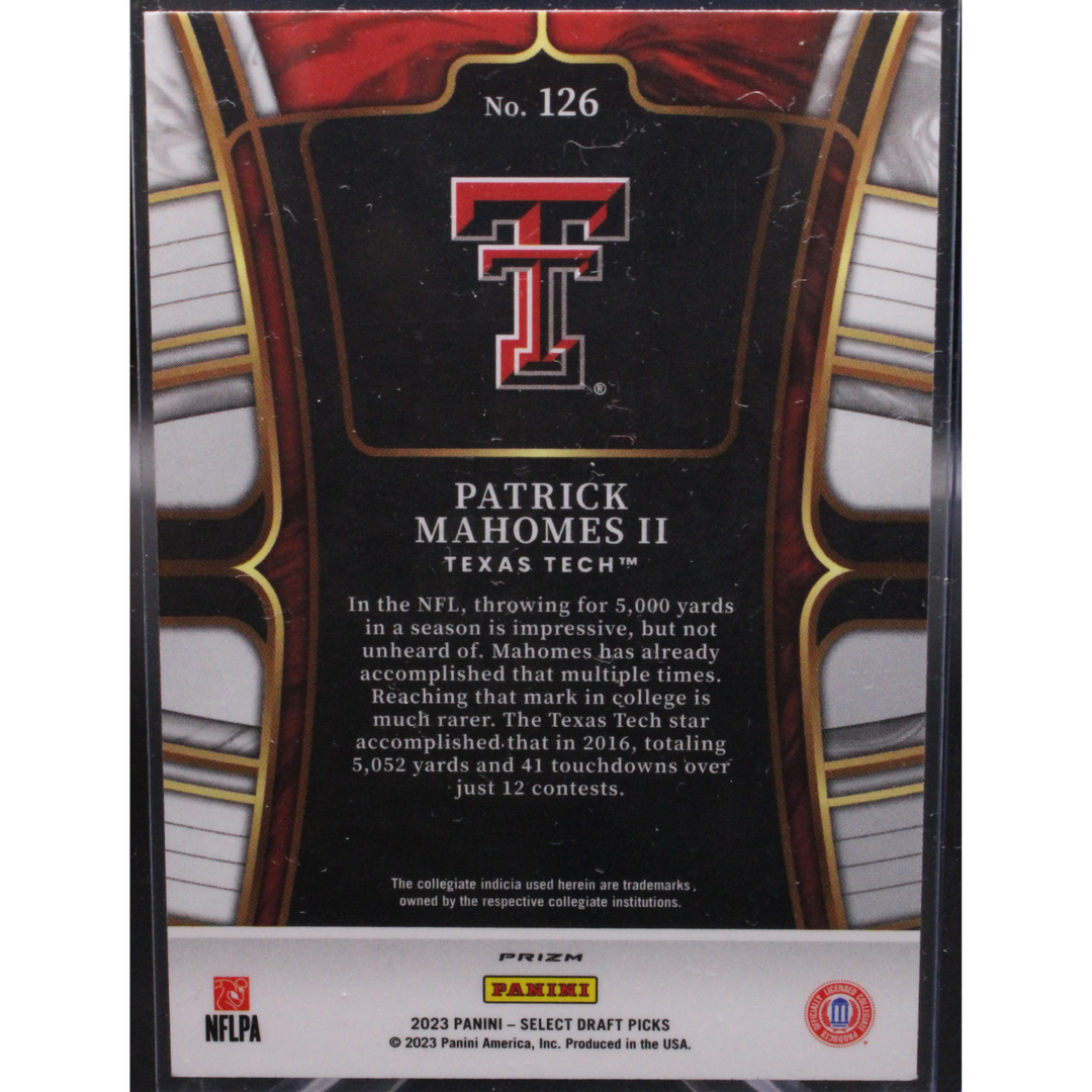 2023 Panini Select Football Collegiate - Patrick Mahomes 126 - Dragon Scale