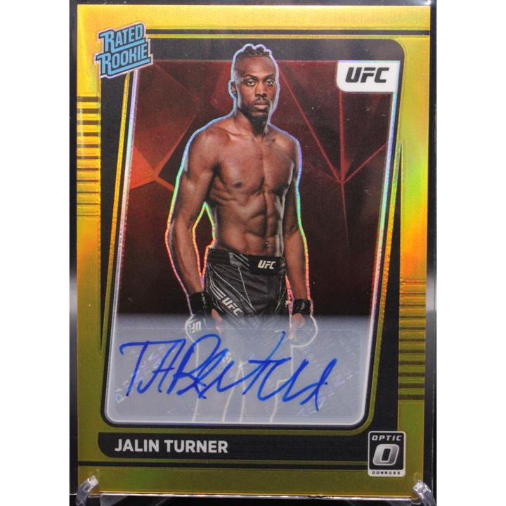 2022 Panini Donruss Optic UFC - Jalin Turner 114 - Rated Rookie Gold Auto /10