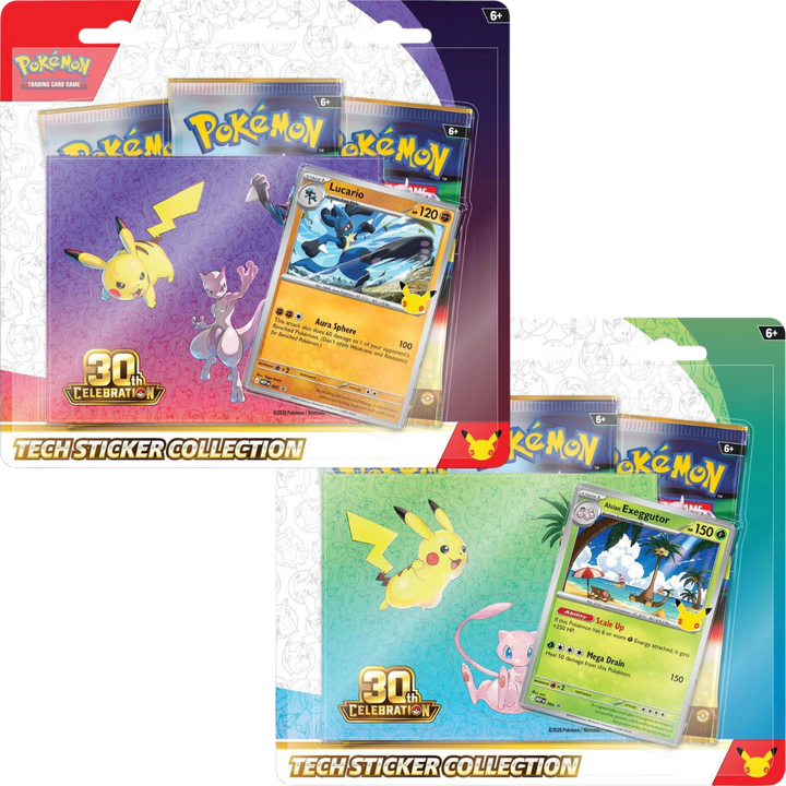 Pokemon 30th Celebration - Tech Sticker Collection