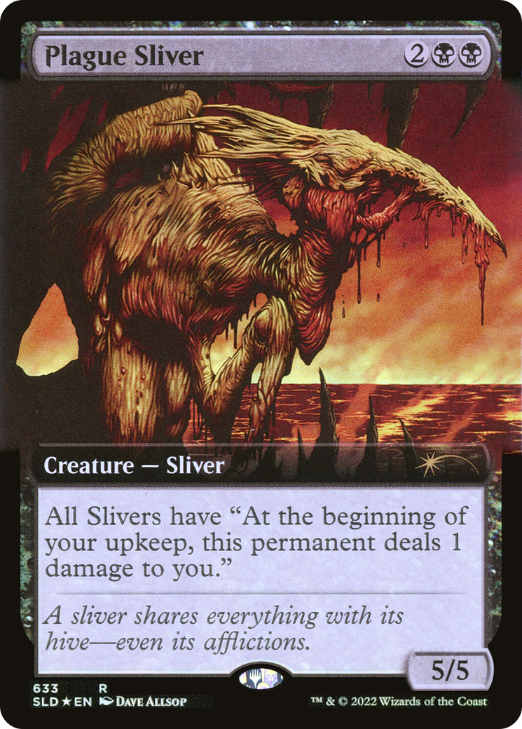 Plague Sliver (Extended Art) (Step-and-Compleat Foil)