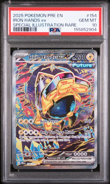 Iron Hands ex 154/131 Special Illustration Rare Prismatic Evolutions - 2025 Pokemon - PSA 10