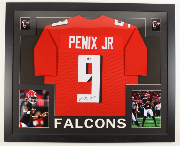 Michael Penix Autographed Signed Custom Framed Jersey Display (Beckett)