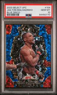 2023 Panini Select UFC - Jailton Malhadinho 104 - Blue Undercard /49 - PSA 10