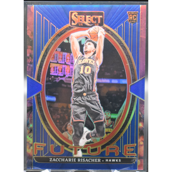 2024 Panini Select Basketball - Zaccharie Risacher 18 - Future Blue /75