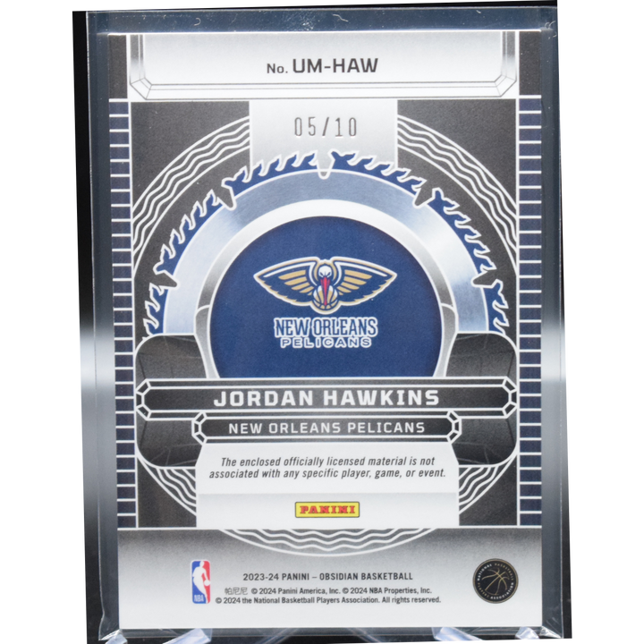 2023 Panini Obsidian Basketball - Jordan HawkinsUM-HAV - Unbreakable Mem 05/10